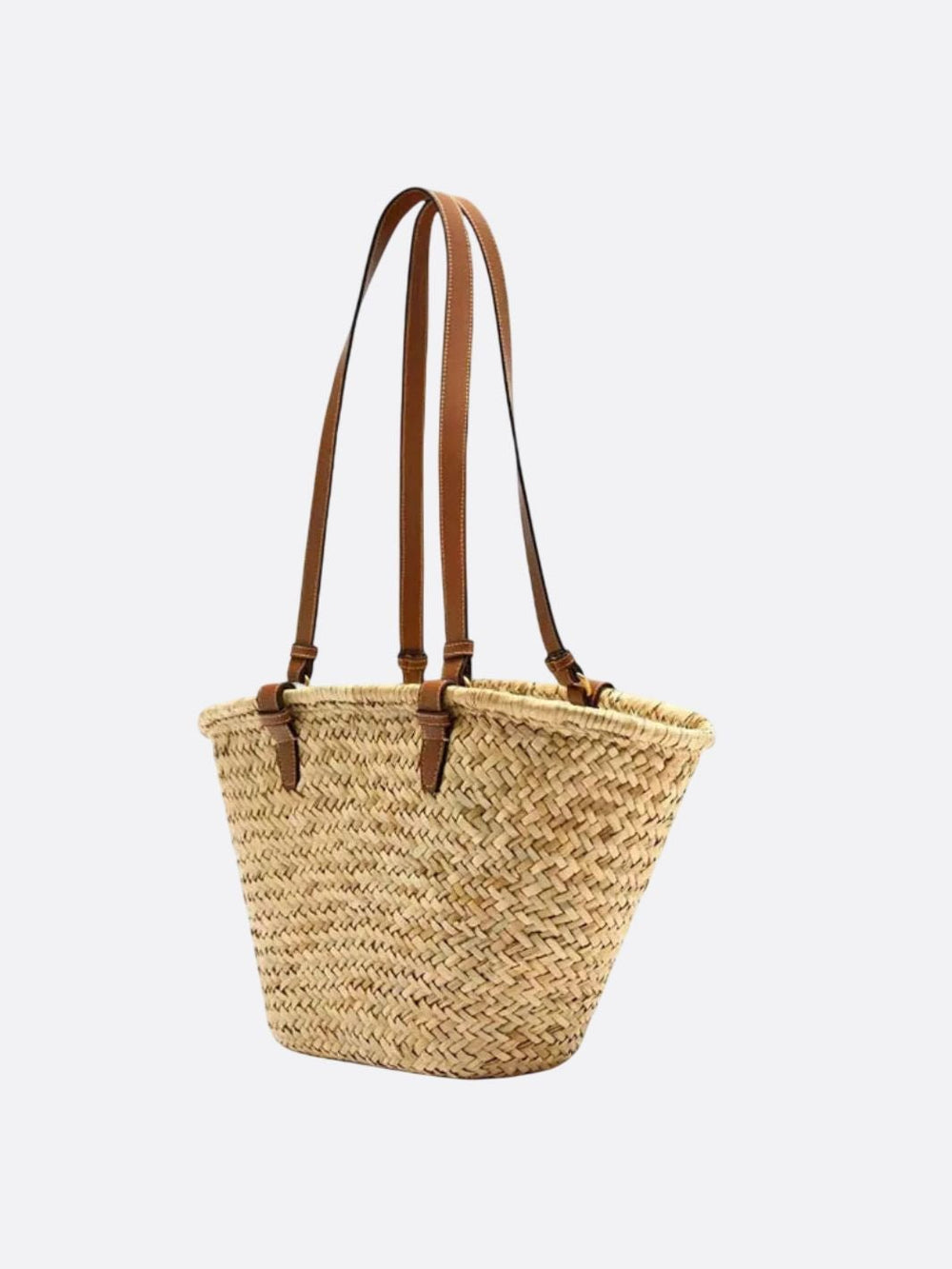 Panier anse cuir