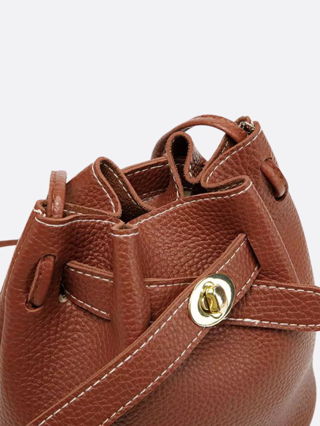 Small bucket bag with shoulder strap