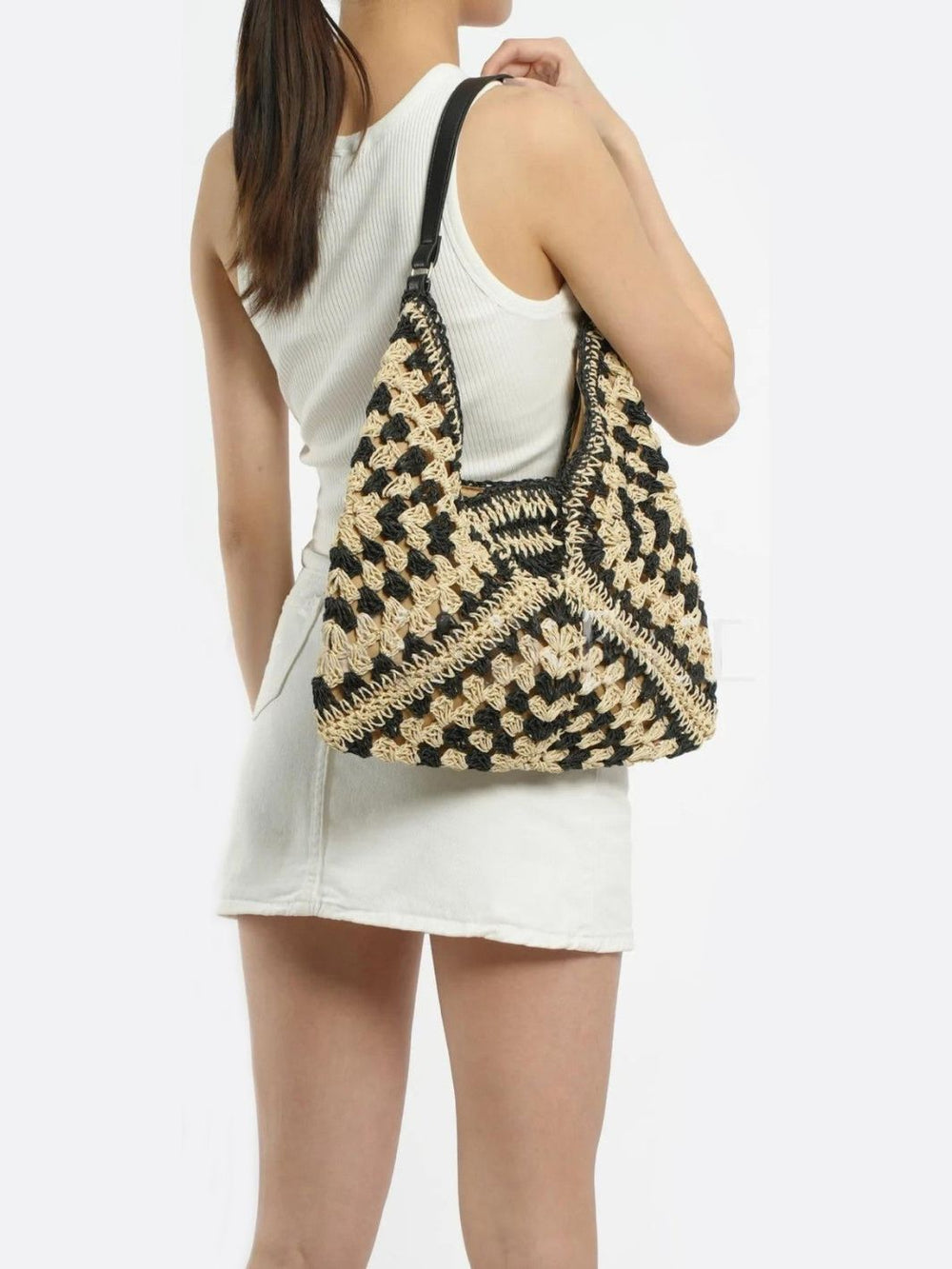 Sac femme crochet paille