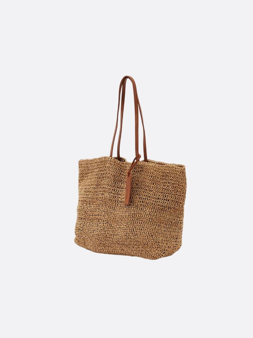 cabas paille et cuir