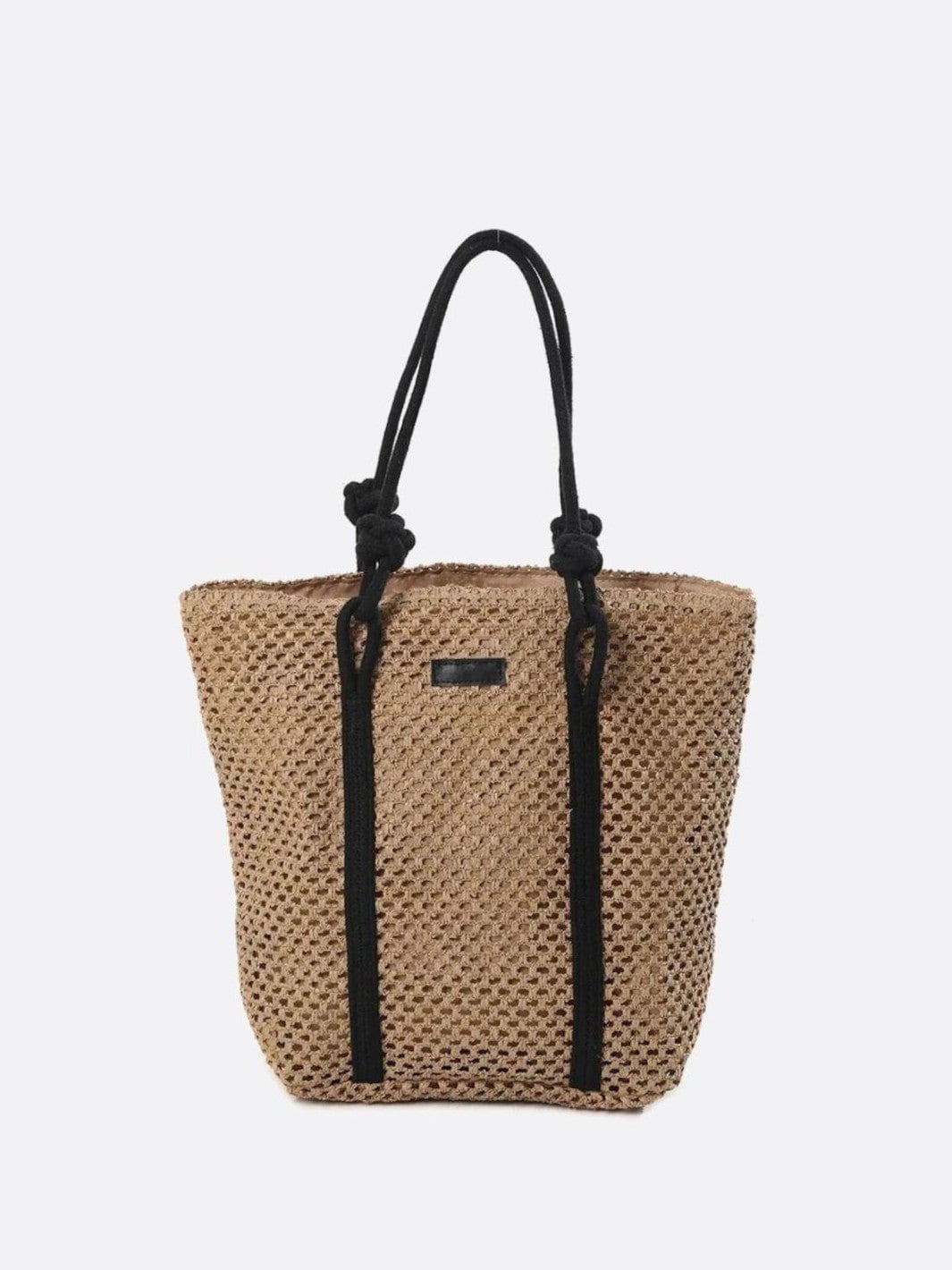 sac épaule paille beige