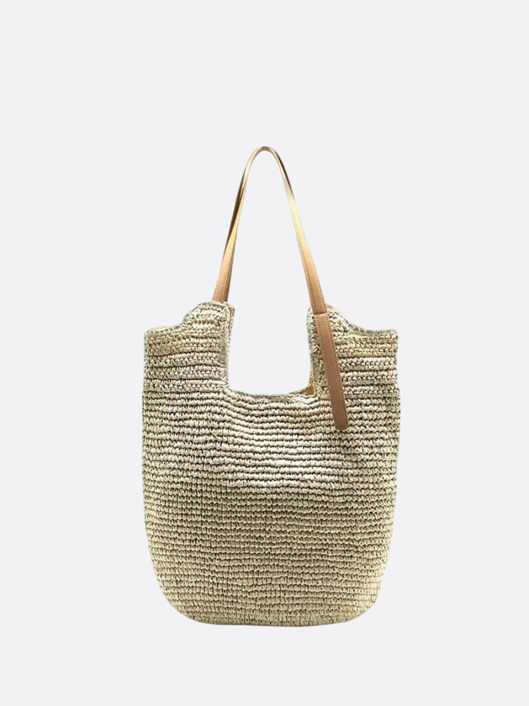 sac paille beige