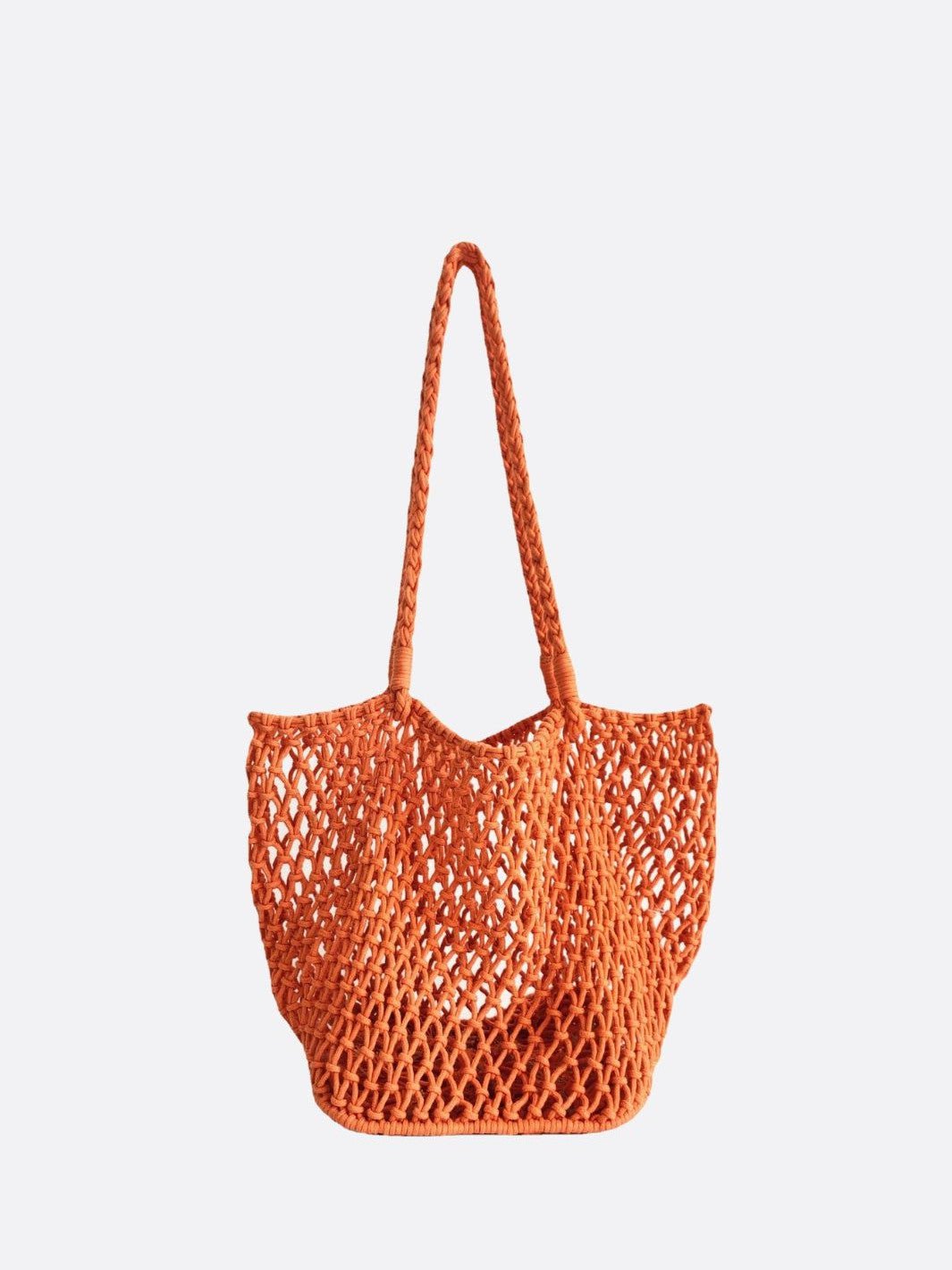 Sac filet crochet orange