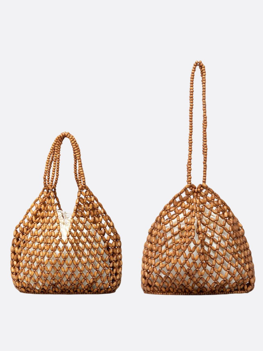 sac perle bois marron