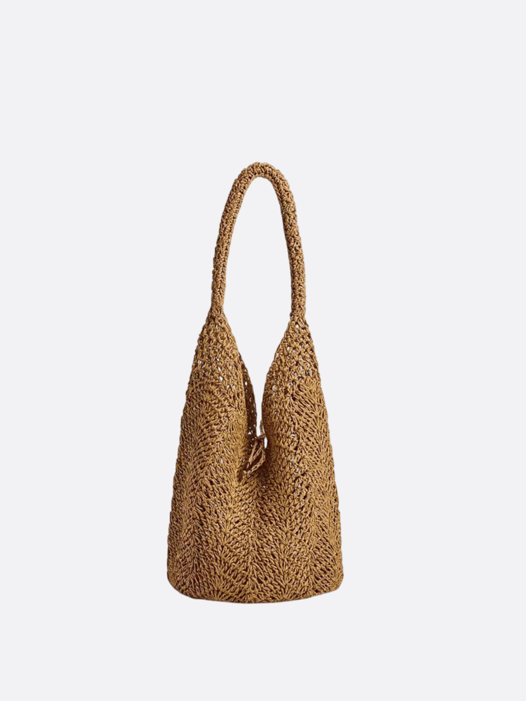 sac paille fourre-tout marron