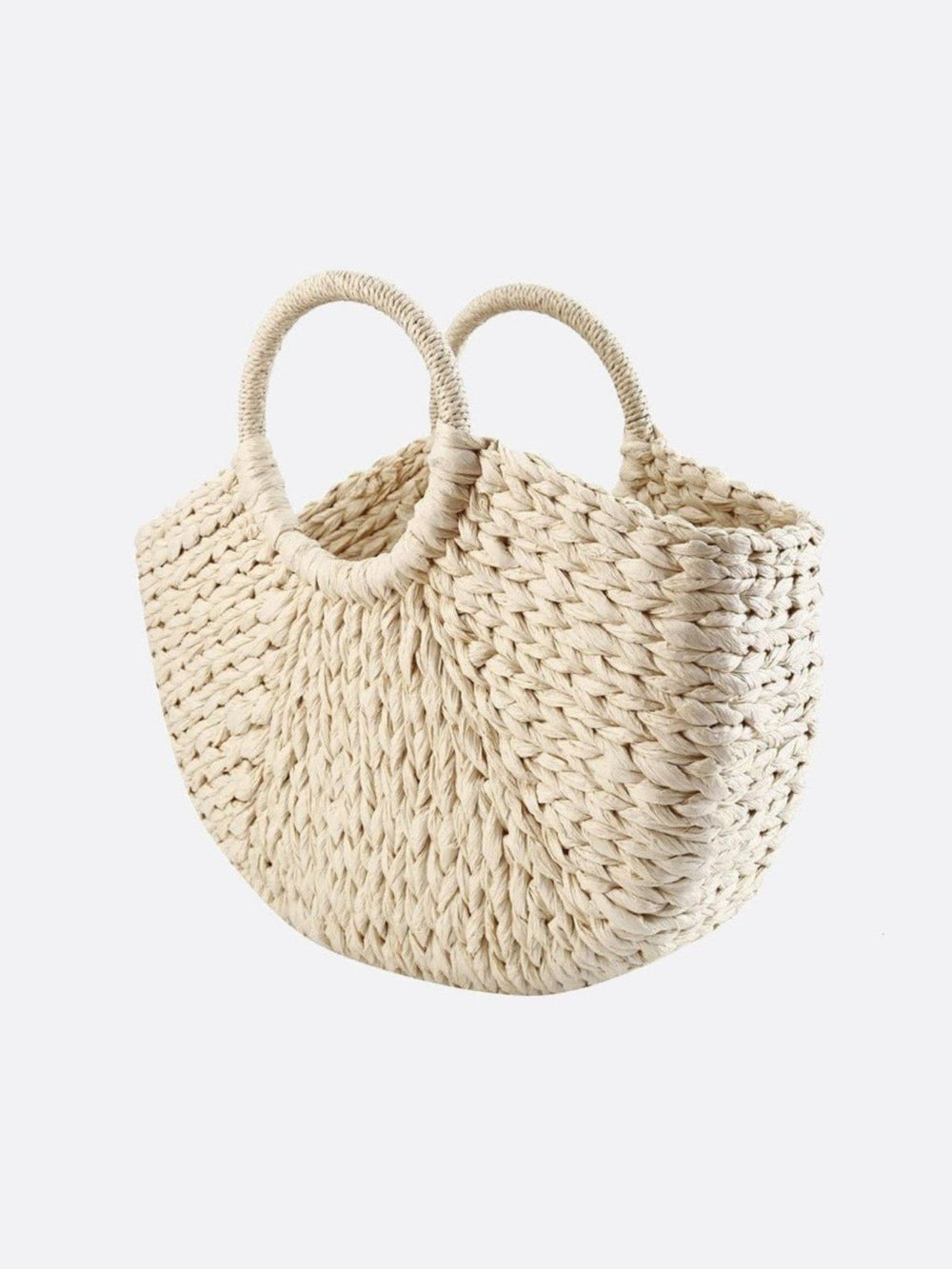 Sac panier osier blanc